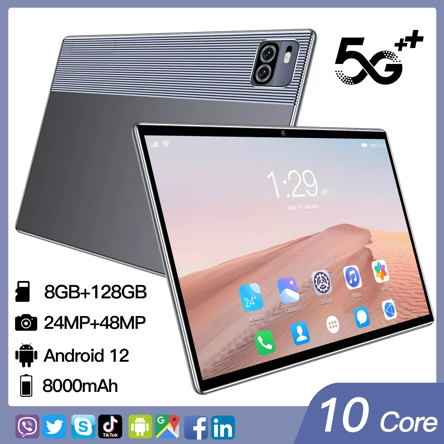10,1-дюймовый планшет Android 12 X101, 10,1 ГБ, процессор Qualcomm 128, 870 мАч, Google Play, Офисная версия, мини-ноутбук, Wi-Fi сеть
10,1-дюймовый планшет Android 12 X101, 10,1 ГБ, процессор Qualcomm 128, 870 мАч, Google Play, Офисная версия, мини-ноутбук, Wi-Fi сеть