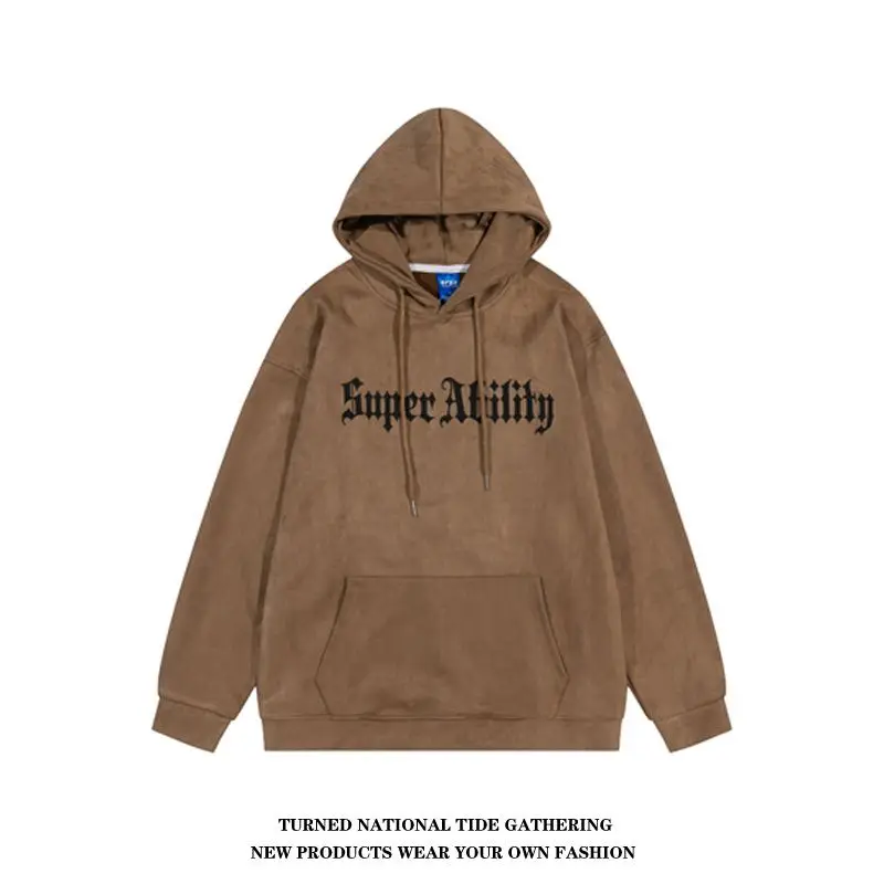 Мужской свитер с капюшоном и надписью, в американском стиле ретро 
Мужской свитер с капюшоном и надписью, в американском стиле ретро