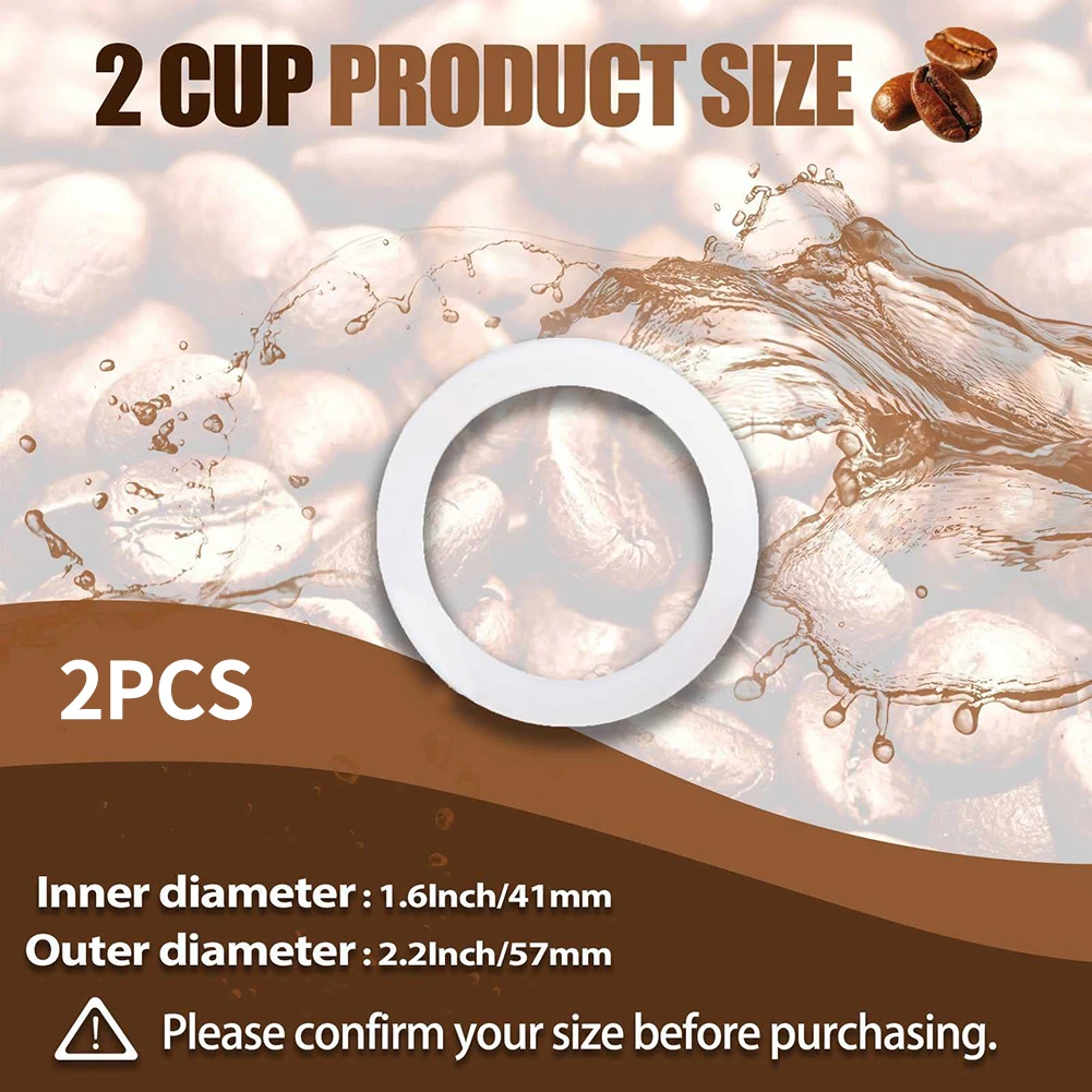 2Pcs Silicone Sealing Ring Gaskets Filters Spacer Moka Pot Espresso Coffee Makers Accessories Kitchen 2/4/6/9 Cups
2Pcs Silicone Sealing Ring Gaskets Filters Spacer Moka Pot Espresso Coffee Makers Accessories Kitchen 2/4/6/9 Cups