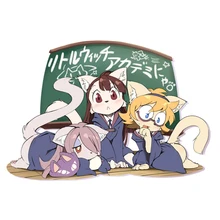 Anime Keychain Little Witch Academia The Enchanted Parade Lotte Yanson Acrylic Keyring Strap Figure Hanging Accessories