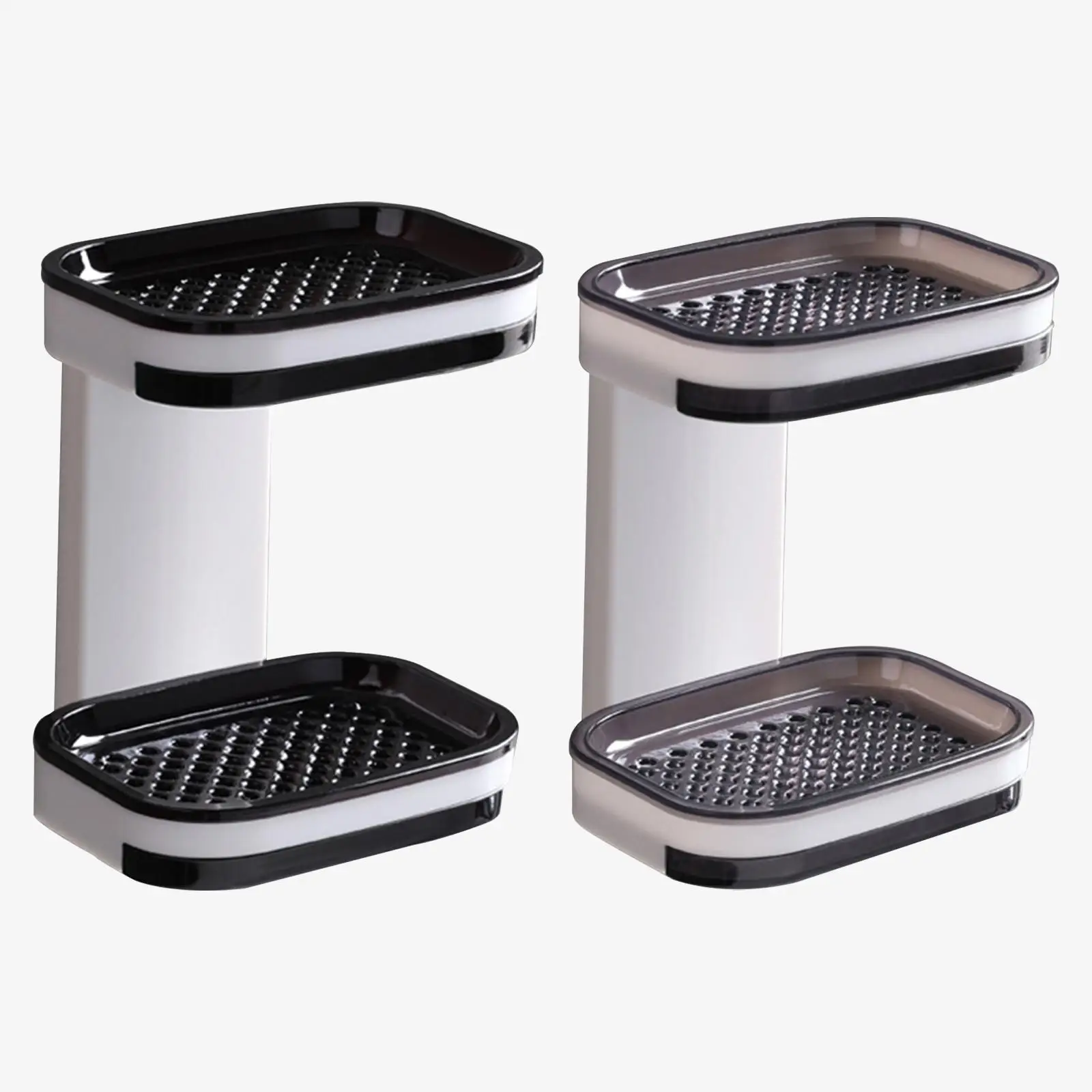 Двухслойная Коробка для мыла без сверления, органайзер для ванной, самослив 
Двухслойная Коробка для мыла без сверления, органайзер для ванной, самослив