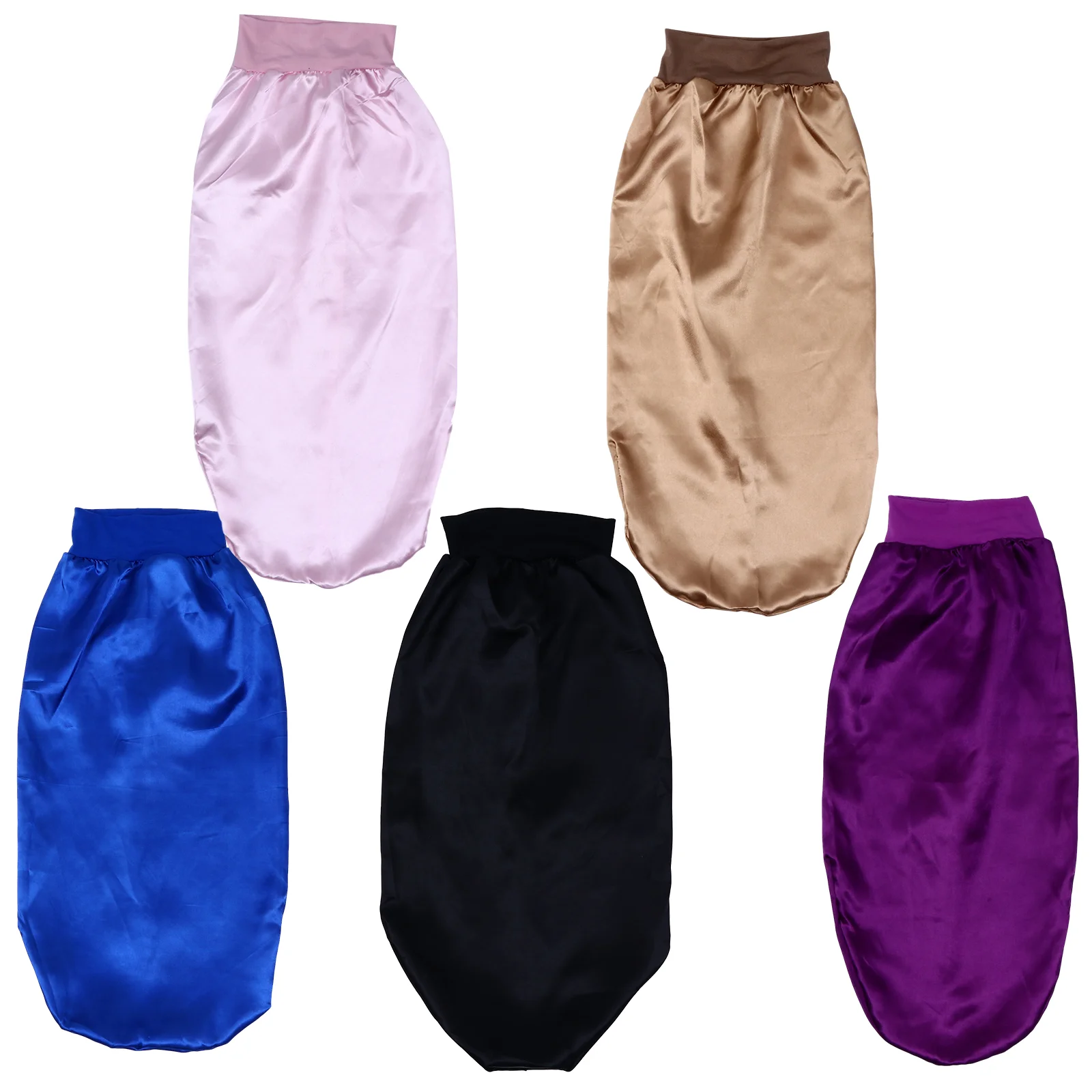 5Pcs Long Satin Sleep Long Hair Loose Sleeping with Elastic Band 
5Pcs Long Satin Sleep Long Hair Loose Sleeping with Elastic Band