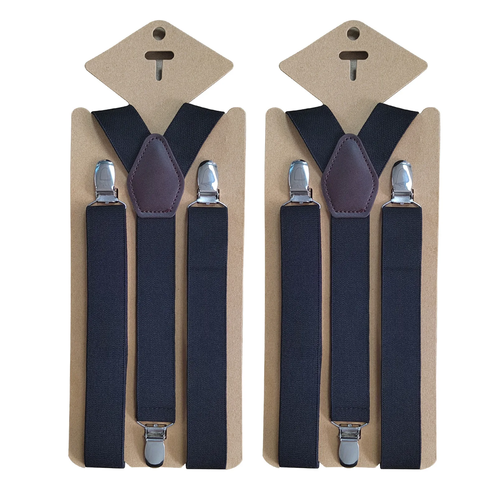 Эластичные кожаные подтяжки унисекс, 3 клипсы, 2,5 х110 см 
Эластичные кожаные подтяжки унисекс, 3 клипсы, 2,5 х110 см