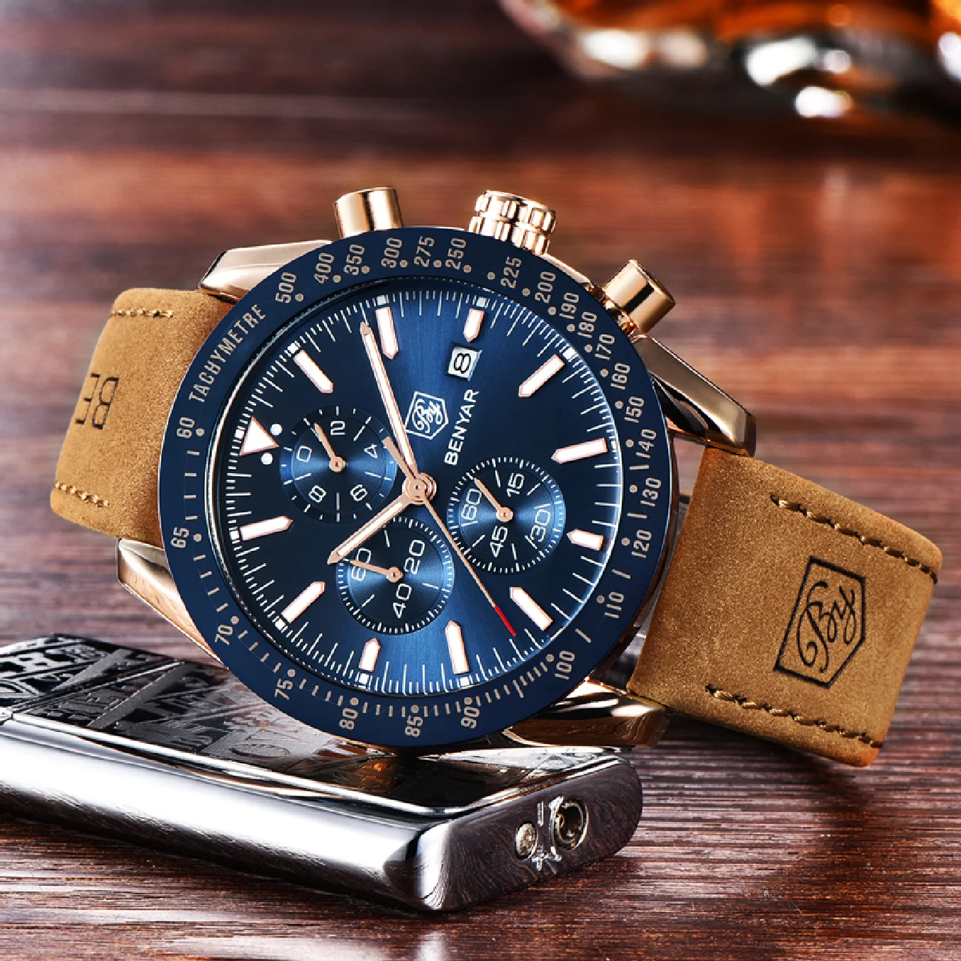 BENYAR Luxury Men WatchesTop Bran Men WristWatches Leather Quartz Watch Sports Waterproof 30M Male Clock Relogio Masculino
BENYAR Luxury Men WatchesTop Bran Men WristWatches Leather Quartz Watch Sports Waterproof 30M Male Clock Relogio Masculino