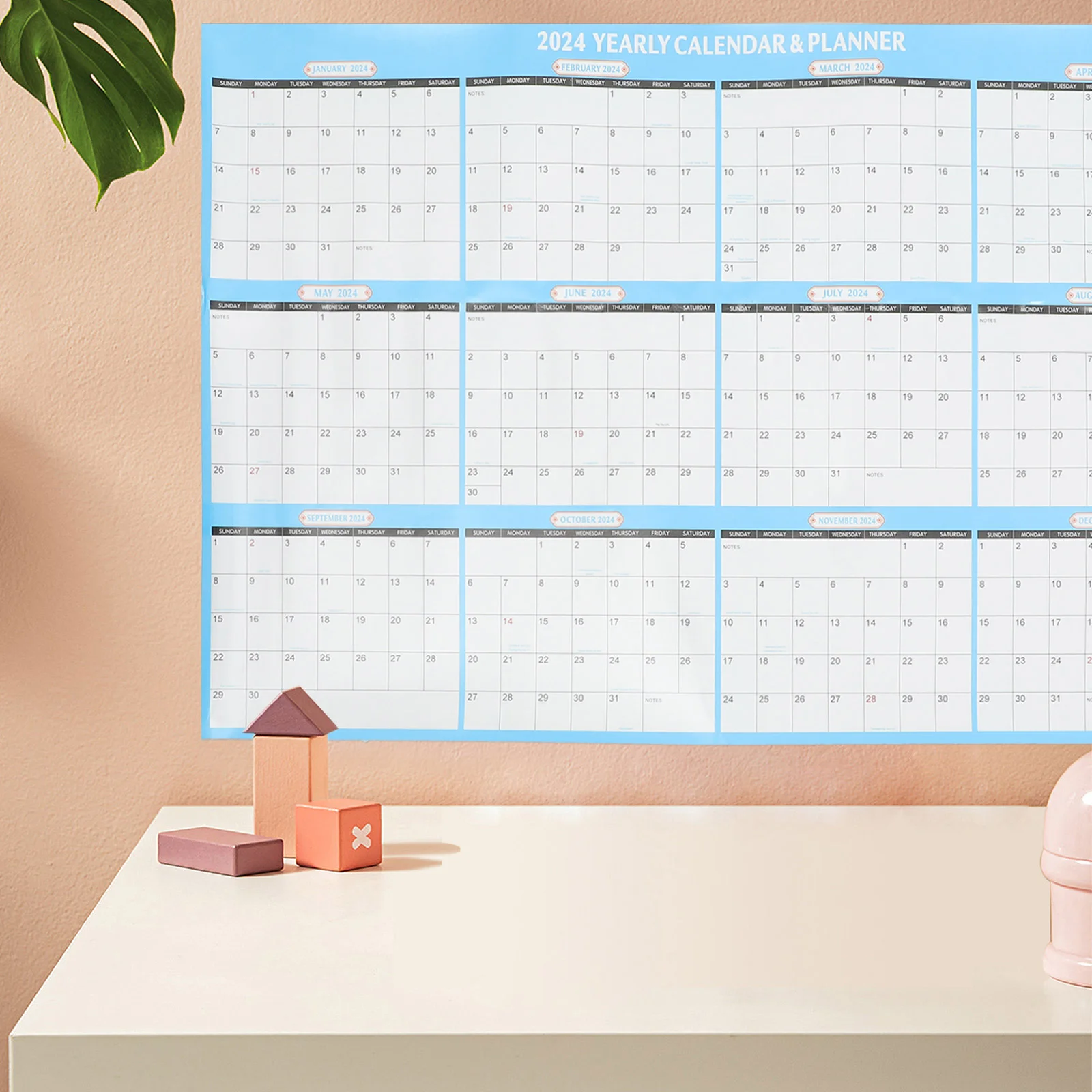 2024 Wall Calendar Calender Monthly Hanging Household Delicate Paper Yearly Office Holiday
2024 Wall Calendar Calender Monthly Hanging Household Delicate Paper Yearly Office Holiday