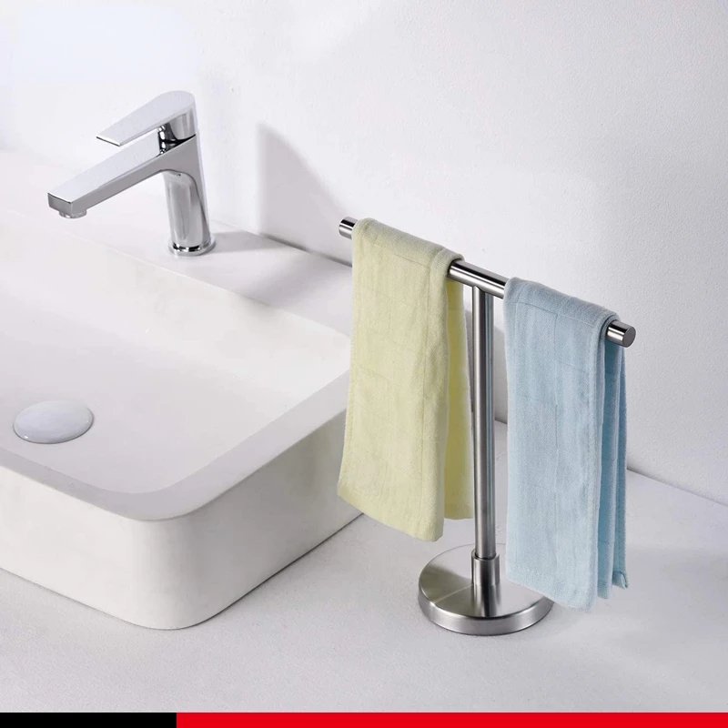 Bath Hand Towel Holder Standing T-Shape Towel Bar Rack Stand Tower Bar Bathroom Kitchen Vanity Countertop Dual Washcloth Display
Bath Hand Towel Holder Standing T-Shape Towel Bar Rack Stand Tower Bar Bathroom Kitchen Vanity Countertop Dual Washcloth Display