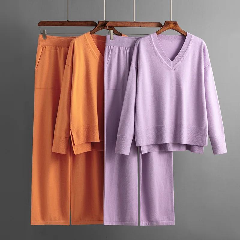 Fashion Set Women's 2023 Autumn/winter New Loose Relaxed Sweater Pullover Two Piece Set
Fashion Set Women's 2023 Autumn/winter New Loose Relaxed Sweater Pullover Two Piece Set