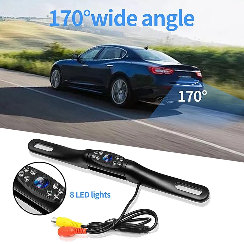 Car HD Reversing Camera 170° Angle Night Vision Rear View License Plate Reversing Camera Waterproof
Car HD Reversing Camera 170° Angle Night Vision Rear View License Plate Reversing Camera Waterproof