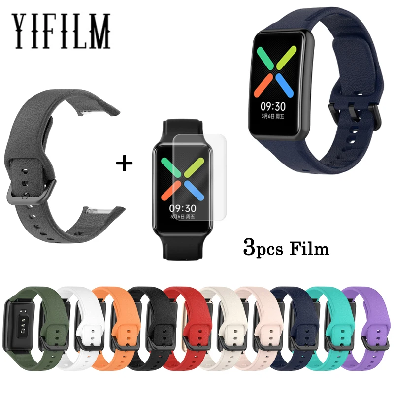 Siicone Watchband + TPU Film For OPPO Watch Free Unisex Waterproof Sweatproof Soft Watch Strap Band Clear Screen Protective Film
Siicone Watchband + TPU Film For OPPO Watch Free Unisex Waterproof Sweatproof Soft Watch Strap Band Clear Screen Protective Film