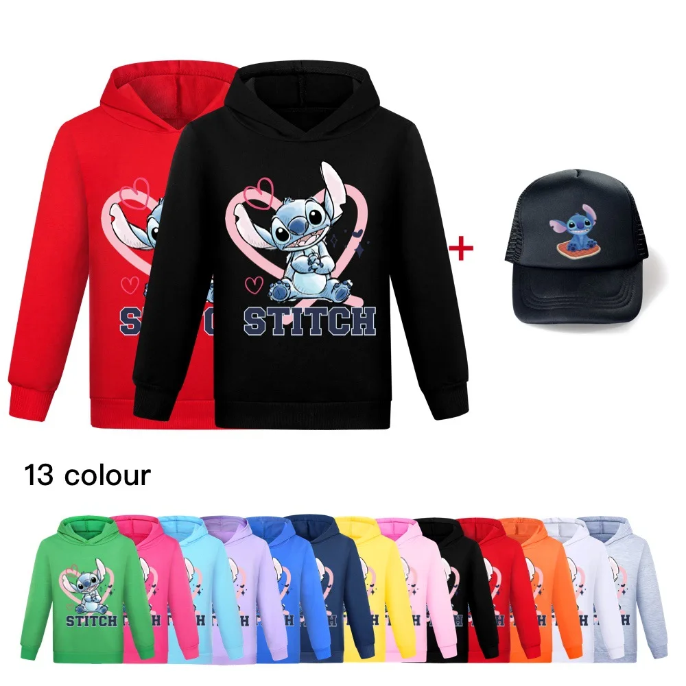 Disney Stitch Boys Girls Hoodies Spring Autumn Jackets Sweatshirts + Hats Teen Kids Jumpers 2-15 Years Old
Disney Stitch Boys Girls Hoodies Spring Autumn Jackets Sweatshirts + Hats Teen Kids Jumpers 2-15 Years Old