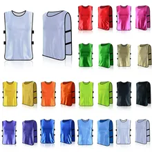 Adults Kids Soccer Pinnies Quick Drying Basketball Football Rugby Team Jerseys Training Numbered Bibs Practice Sports Vest