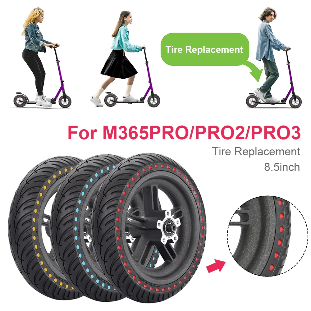 8.5inch Tire Replacement For M365/Pro2/Pro3 Electric Scooter Rubber Tire Front/Rear Wheels Aluminum Hub Puncture-Resistant
8.5inch Tire Replacement For M365/Pro2/Pro3 Electric Scooter Rubber Tire Front/Rear Wheels Aluminum Hub Puncture-Resistant