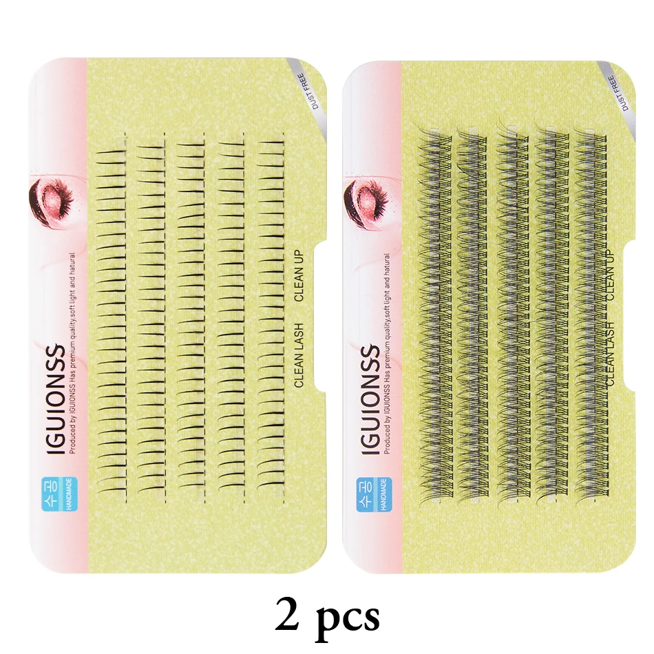 

IGUIONSS 5 Rows New Spikes and Fishtail Eyelashes Individual Lashes Cluster Long Lasting Easy to Apply DIY Eyes Makeup Tools