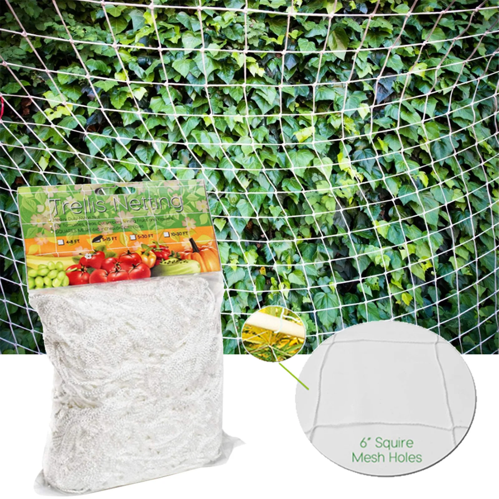 Garden Trellis Netting Heavy-duty Polyester Plant Trellis Netting Vine Climbing Hydroponics Square Mesh Net
Garden Trellis Netting Heavy-duty Polyester Plant Trellis Netting Vine Climbing Hydroponics Square Mesh Net