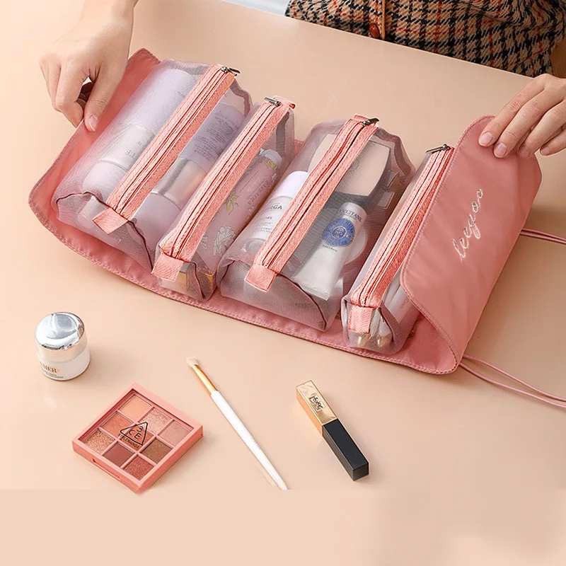 Travel Cosmetic Bag Women Mesh Make Up Box Bag Beautician Necessarie Toiletry Makeup Brushes Lipstick Storage Organizer
Travel Cosmetic Bag Women Mesh Make Up Box Bag Beautician Necessarie Toiletry Makeup Brushes Lipstick Storage Organizer