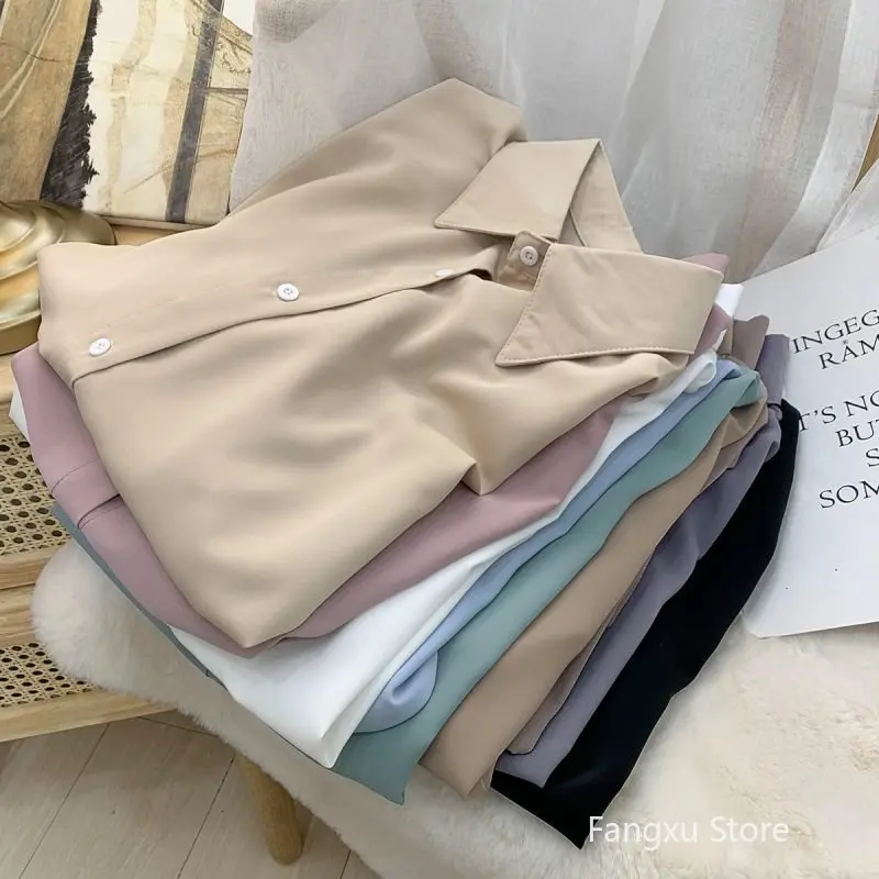 Chiffon Blouse Women's White Long Sleeve Tops Spring 2023 Korean Fashion Shirt Solid Color Niche Loose Shirt Women Button Shirt
Chiffon Blouse Women's White Long Sleeve Tops Spring 2023 Korean Fashion Shirt Solid Color Niche Loose Shirt Women Button Shirt