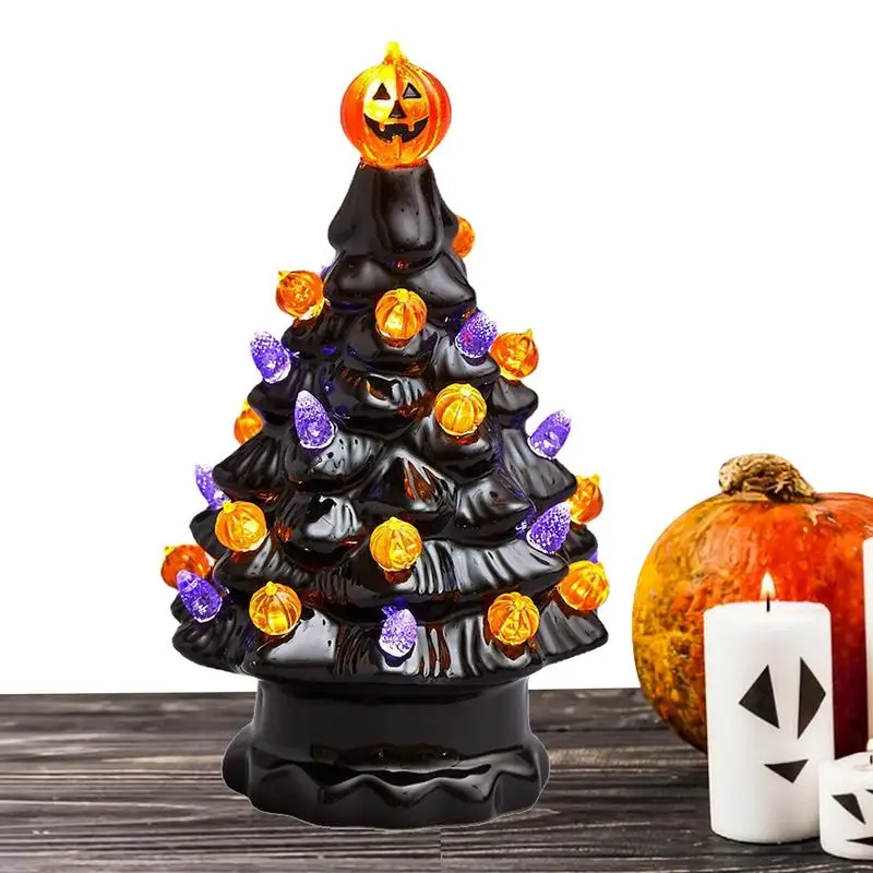 Halloween Ceramic Tree Halloween Tree With LED Lights Christmas Decorations Ceramic Tree With Orange Purple LED Lights
Halloween Ceramic Tree Halloween Tree With LED Lights Christmas Decorations Ceramic Tree With Orange Purple LED Lights