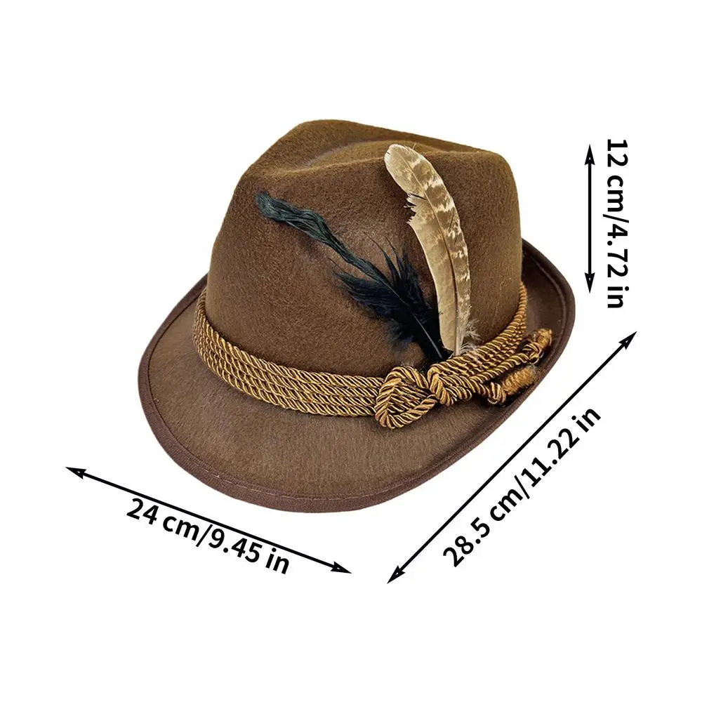 Баварская шляпа с перьями для взрослых
Баварская шляпа с перьями для взрослых