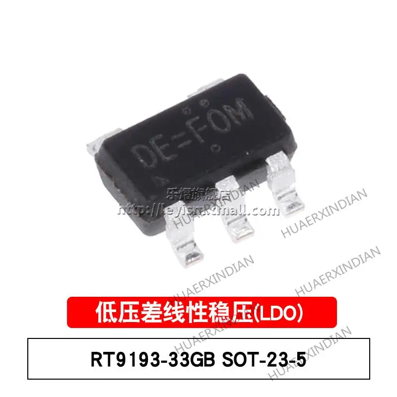 

10PCS New and Original RT9193-33GB DE= SOT23-5 3.3V/0.3A