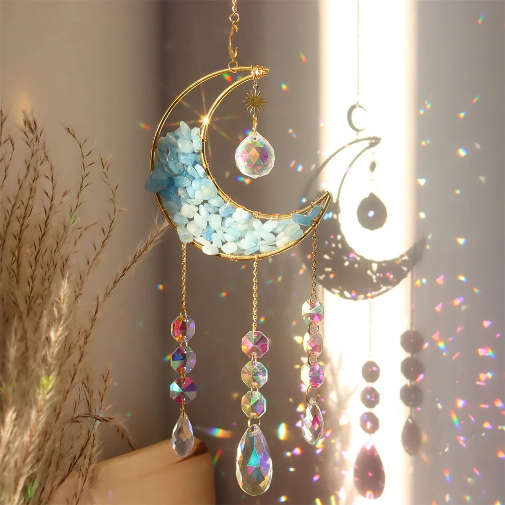Metal Wind Chimes Crystal Light Catching Jewelry Moon Metal Hanging Crystal Wind Chimes Wind Chime Wall Hanging Home Decor
Metal Wind Chimes Crystal Light Catching Jewelry Moon Metal Hanging Crystal Wind Chimes Wind Chime Wall Hanging Home Decor
