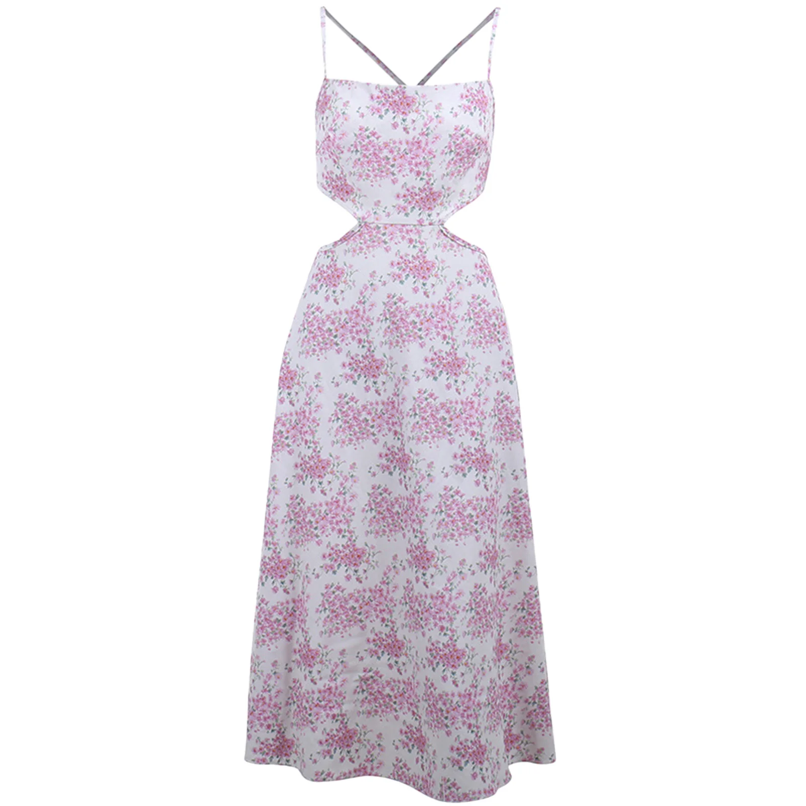 Women Long Floral Dress Summer Cutout Sleeveless Backless Dresses Elegant A-Line Party Dress for Cocktail Beachwear Streetwear
Women Long Floral Dress Summer Cutout Sleeveless Backless Dresses Elegant A-Line Party Dress for Cocktail Beachwear Streetwear