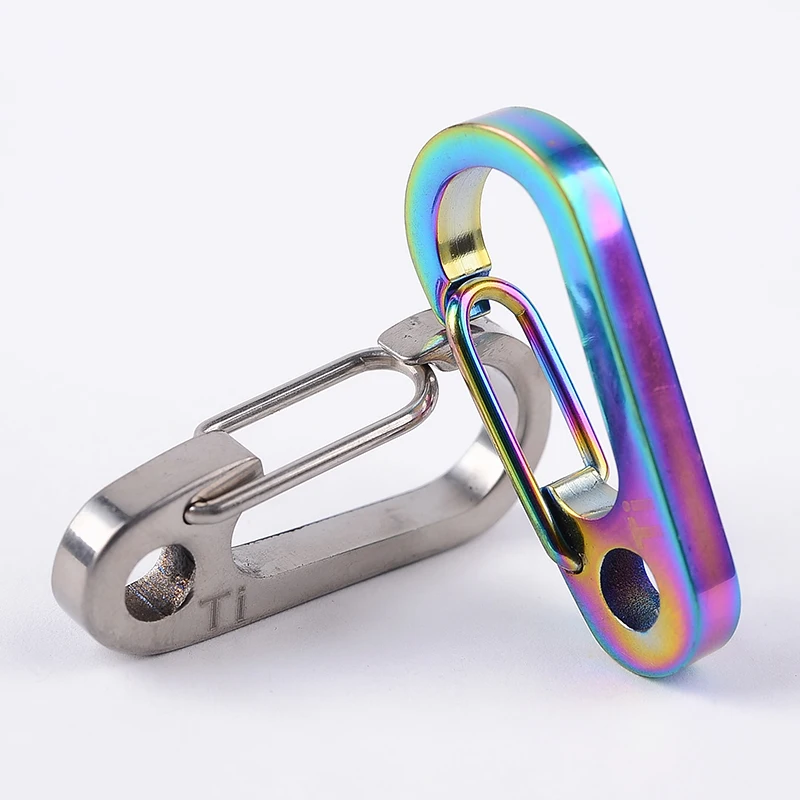 Outdoor Titanium Alloy Carabiner Ring Key Chain Keychain Clip Hook Buckle Light Non-rusting Key Buckle Outdoor Camping Equipment
Outdoor Titanium Alloy Carabiner Ring Key Chain Keychain Clip Hook Buckle Light Non-rusting Key Buckle Outdoor Camping Equipment
