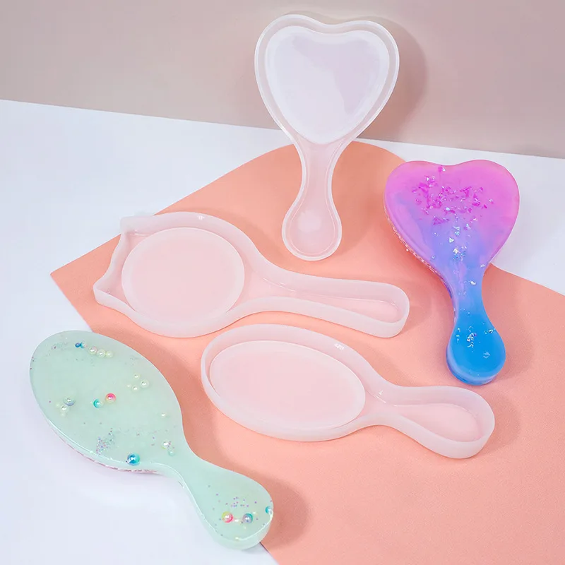 DIY Crystal Epoxy Resin Airbag Comb Mold Mirror Handle Makeup Mirror Jewelry Ornaments Pendant Silicone Mold 2022 New
DIY Crystal Epoxy Resin Airbag Comb Mold Mirror Handle Makeup Mirror Jewelry Ornaments Pendant Silicone Mold 2022 New