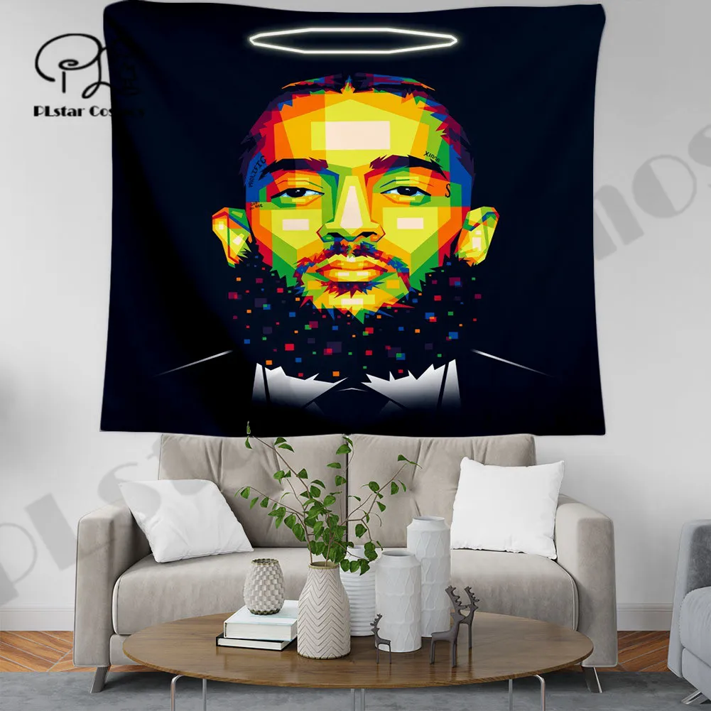 

Rapper 2PAC Newest Tapestry 3D Printing Tapestrying Rectangular Home Decor Wall Hanging Wall Decor Dormitory Decorations Style1