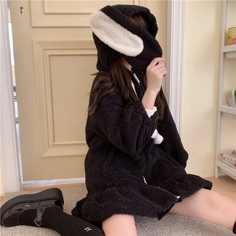 Kawaii Hoodies Women Winter Oversized Fashion Bunny Ears Sweatshirt Women Long Sleeve Cute Tops Warm Zip Up Hoodies
Kawaii Hoodies Women Winter Oversized Fashion Bunny Ears Sweatshirt Women Long Sleeve Cute Tops Warm Zip Up Hoodies