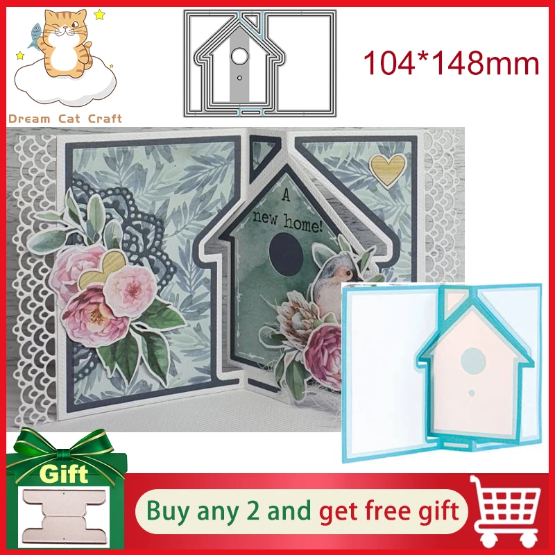 House 3D Agency Card Home Cut Die 2022 New Metal Cutting Dies for DIY Scrapbooking Steel Craft Die Cut Embossing Paper Cards Die
House 3D Agency Card Home Cut Die 2022 New Metal Cutting Dies for DIY Scrapbooking Steel Craft Die Cut Embossing Paper Cards Die