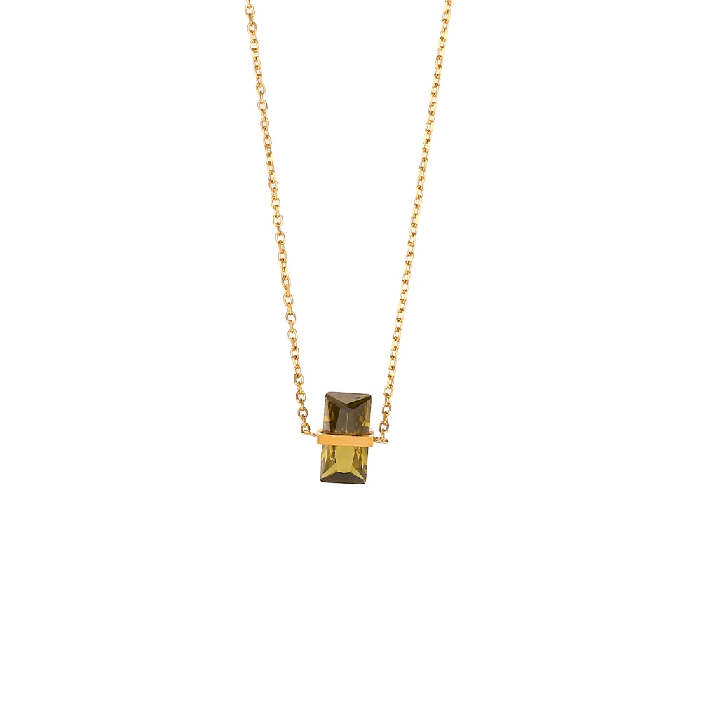 Vintage Rectangular AAA Grade Green Natural Zircon Pendant Necklaces 18K Gold Plated Waterproof High Quality Necklaces for Women
Vintage Rectangular AAA Grade Green Natural Zircon Pendant Necklaces 18K Gold Plated Waterproof High Quality Necklaces for Women