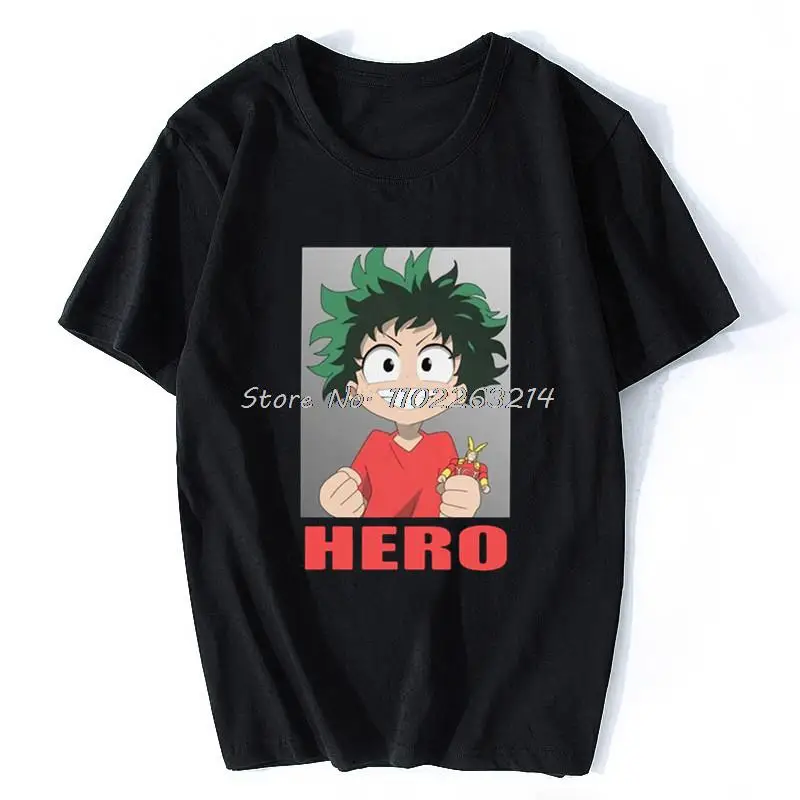 

Kawaii Katsuki Bakugo Tshirt For Men Short Sleeved Boku No Hero Academia Tshirt Midoriya Izuku Tee Cotton Anime T Shirt Tees
