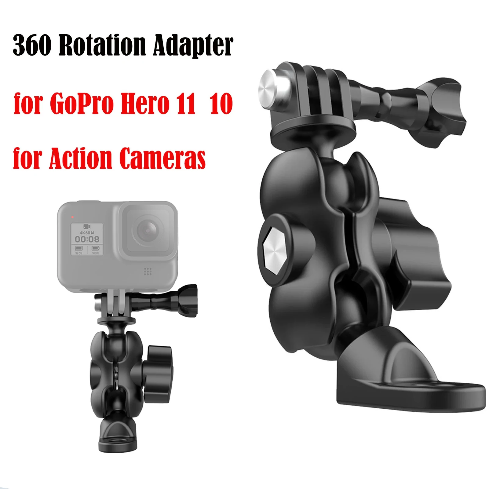 Кронштейн для камеры GoPro Hero 11 10 9 Insta360 X3 DJI Osmo Action 3 с поворотом на 360 градусов
Кронштейн для камеры GoPro Hero 11 10 9 Insta360 X3 DJI Osmo Action 3 с поворотом на 360 градусов
