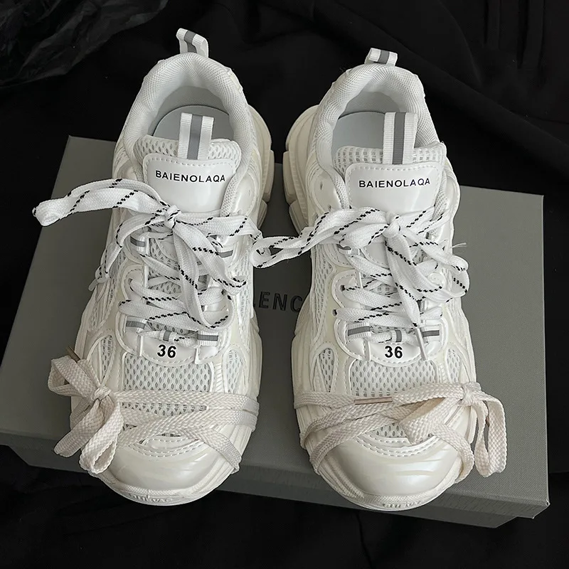 Thick Bottom Off White Shoes Elevated Increase Breathable Running White Sneakers Women Simple All-match Women Shoes Autumntime
Thick Bottom Off White Shoes Elevated Increase Breathable Running White Sneakers Women Simple All-match Women Shoes Autumntime