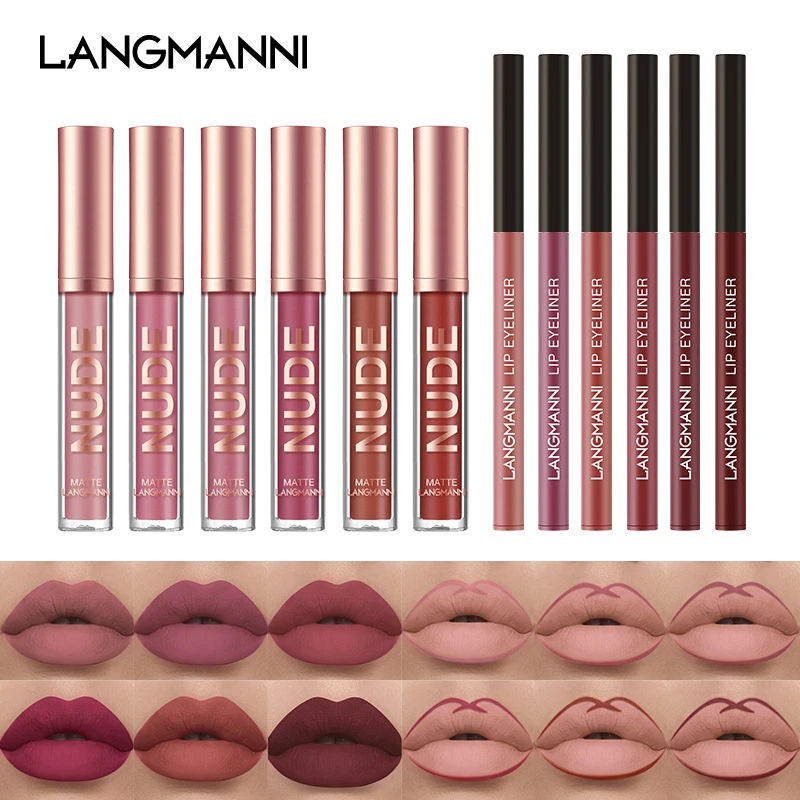 6 Colors Lip Gloss Lip Liner Set Waterproof Sexy Red Matte Contour Tint Lipstick Lasting Non-stick Cup Lipliner Pencil Makeup
6 Colors Lip Gloss Lip Liner Set Waterproof Sexy Red Matte Contour Tint Lipstick Lasting Non-stick Cup Lipliner Pencil Makeup