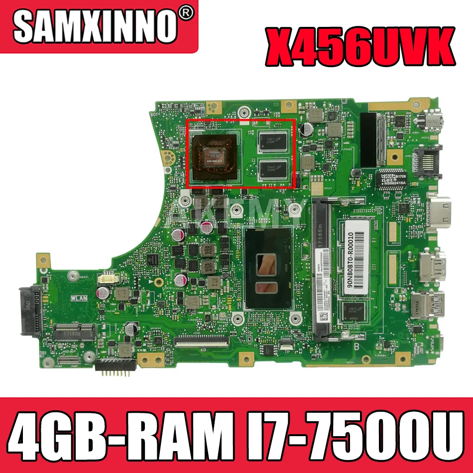 Материнская плата Akemy X456UVK для ноутбука Asus VivoBook X456UVK X456UV X456UQK X456UVK, материнская плата 4GB-RAM, I7-7500U DDR4
Материнская плата Akemy X456UVK для ноутбука Asus VivoBook X456UVK X456UV X456UQK X456UVK, материнская плата 4GB-RAM, I7-7500U DDR4