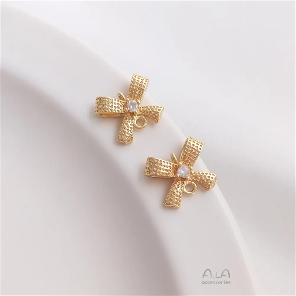14K Gold Filled Plated Zirconium three-dimensional bow accessories diy earrings jewelry bracelet earrings pendant accessories
14K Gold Filled Plated Zirconium three-dimensional bow accessories diy earrings jewelry bracelet earrings pendant accessories