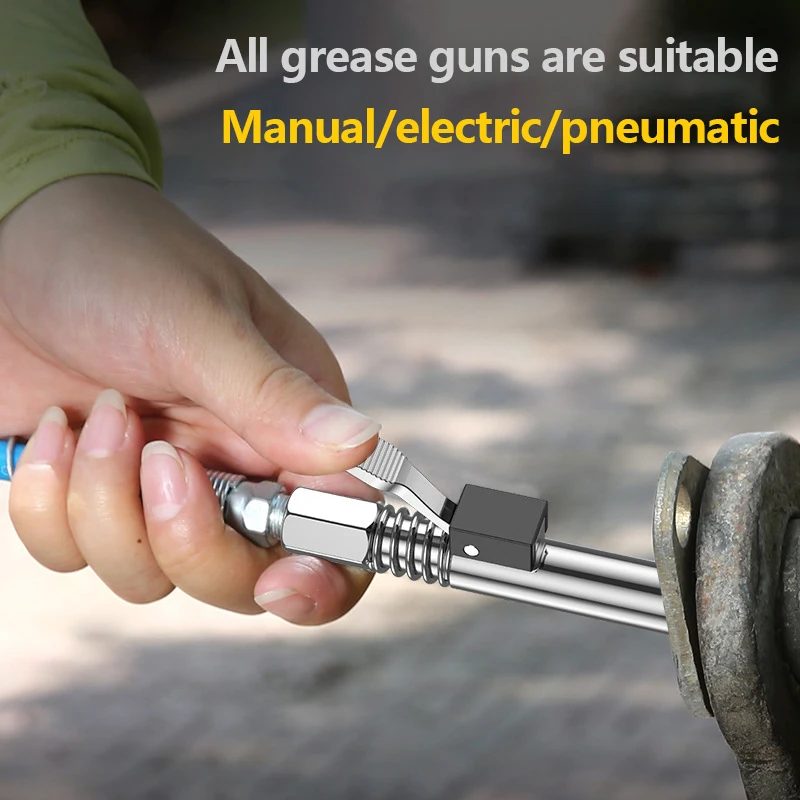New Grease Gun Coupler Mini Manual Grease Pump Head 10000PSI Syringe Lubrication Nozzle Oil Filling Tool Grease Injector Nipple
New Grease Gun Coupler Mini Manual Grease Pump Head 10000PSI Syringe Lubrication Nozzle Oil Filling Tool Grease Injector Nipple