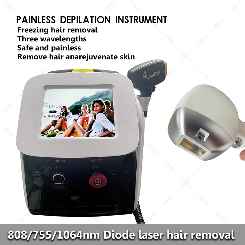 

Лидер продаж, аппарат для удаления волос с диодным лазером 6000 нм 755 Вт Ice Platinum 808 1064, лазерный инструмент для Эпиляции