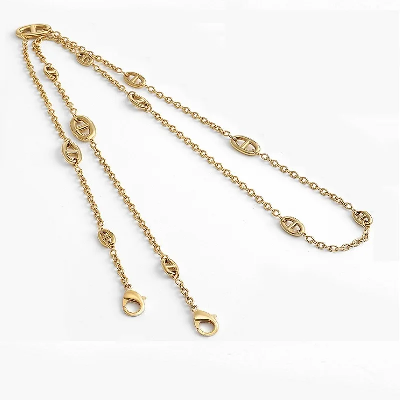 New Pig Nose Mini Bag Chain 316L Stainless Steel Metal Women Girl Accessories Used Necklace Bracelet Waist Body Strong Jewelry
New Pig Nose Mini Bag Chain 316L Stainless Steel Metal Women Girl Accessories Used Necklace Bracelet Waist Body Strong Jewelry
