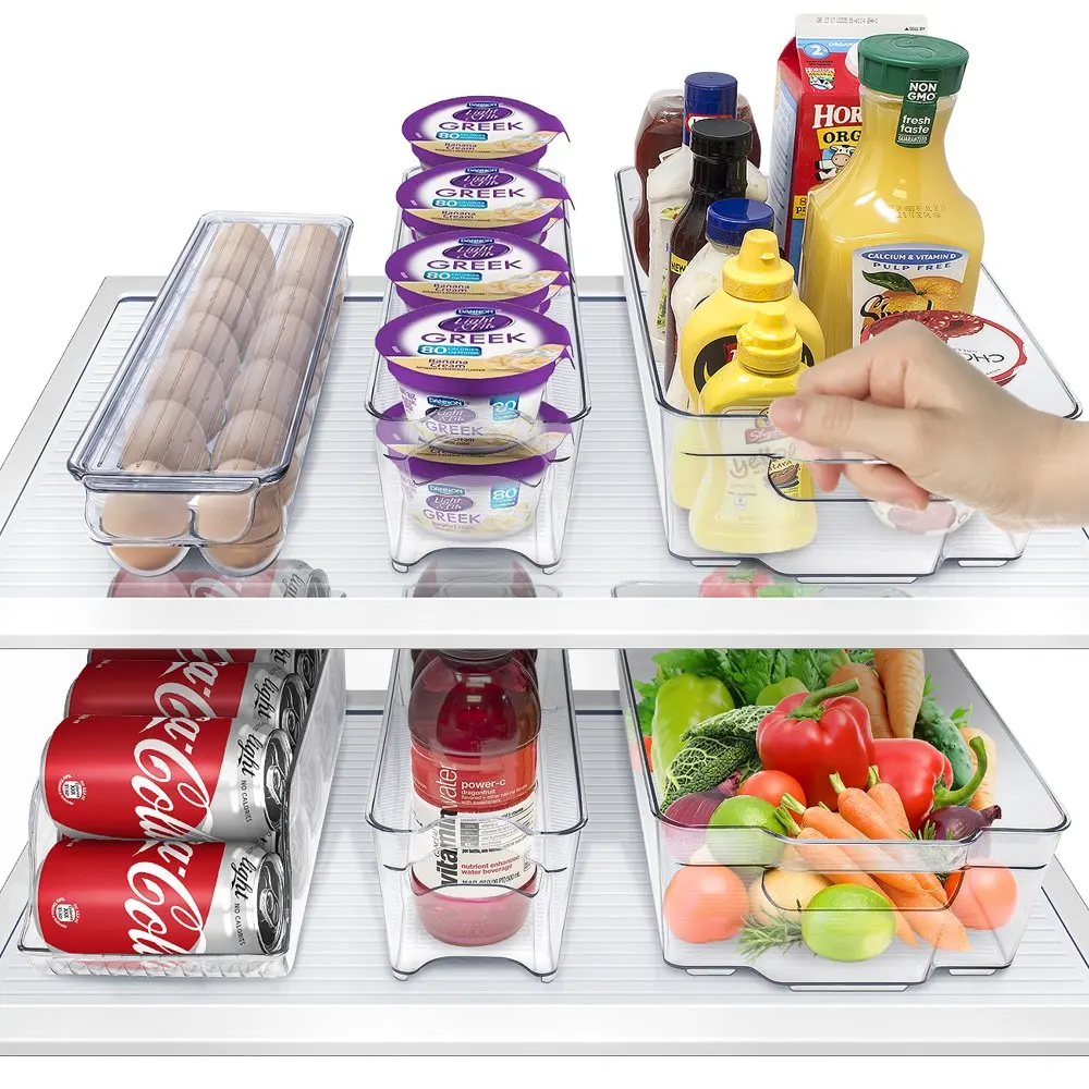 Clear Refrigerator Organizer and Storage Bins - Fridge, Freezer & Pantry Organizer - Stackable Plastic Storage Container Set (
Clear Refrigerator Organizer and Storage Bins - Fridge, Freezer & Pantry Organizer - Stackable Plastic Storage Container Set (