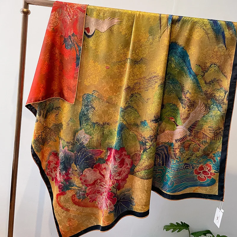 Silk Scarf for Women Luxury Double Side Floral Shawl Warps Bandana Hijab Neckerchief Travel Stoles Bufanda Headkerchief Scarves
Silk Scarf for Women Luxury Double Side Floral Shawl Warps Bandana Hijab Neckerchief Travel Stoles Bufanda Headkerchief Scarves