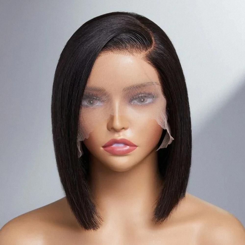 Brazilian Straight Human Hair Wigs Transparent Human Hair Frontal Wig Cheap Bob Wigs For Women PrePlucked Lace Wig Natural Hair 
Brazilian Straight Human Hair Wigs Transparent Human Hair Frontal Wig Cheap Bob Wigs For Women PrePlucked Lace Wig Natural Hair