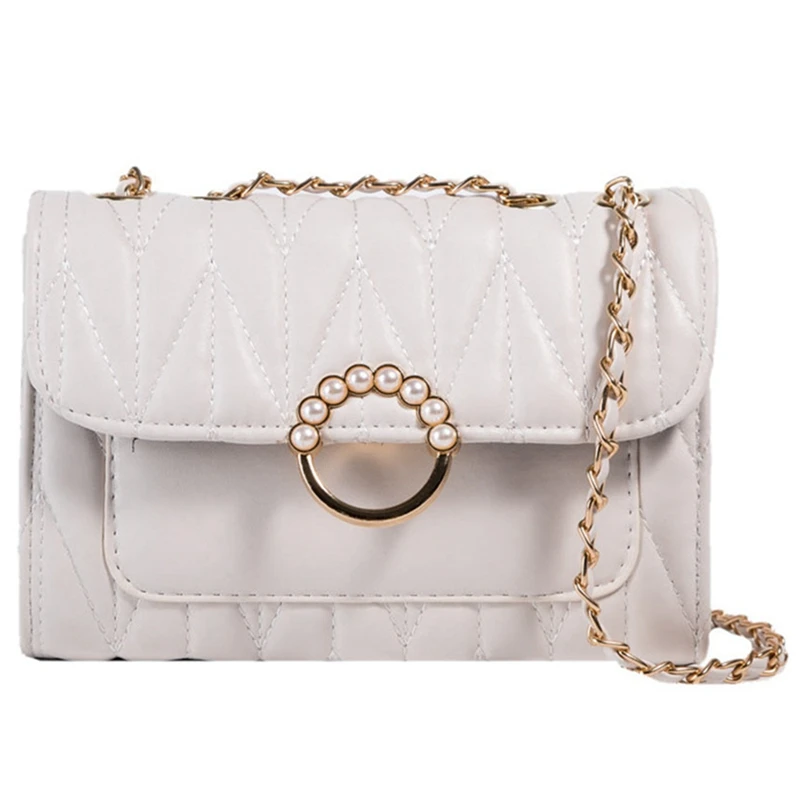 

Плиссированная маленькая сумка на цепочке для женщин, модный мессенджер в западном стиле на плечо, маленькая квадратная сумочка