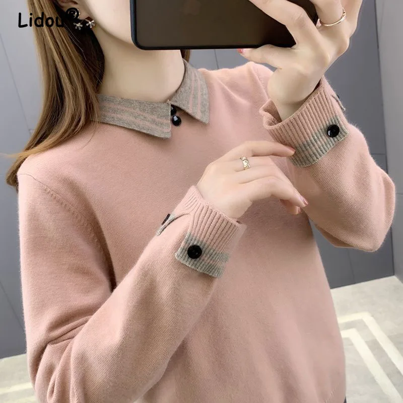 Autumn Winter Knitted Polo-Neck Temperament Office Lady Pullovers for Women 2022 New Sweater Women's Clothing Chic Korean Top
Autumn Winter Knitted Polo-Neck Temperament Office Lady Pullovers for Women 2022 New Sweater Women's Clothing Chic Korean Top