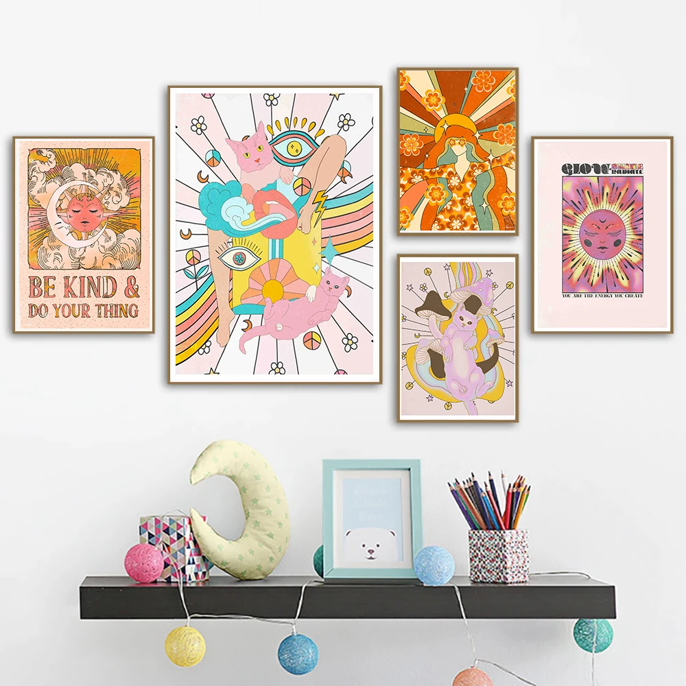 Abstract Psychedelic Cat Canvas Painting Posters and Prints Colorful Animals Wall Art Pictures for Living Room Decor
Abstract Psychedelic Cat Canvas Painting Posters and Prints Colorful Animals Wall Art Pictures for Living Room Decor