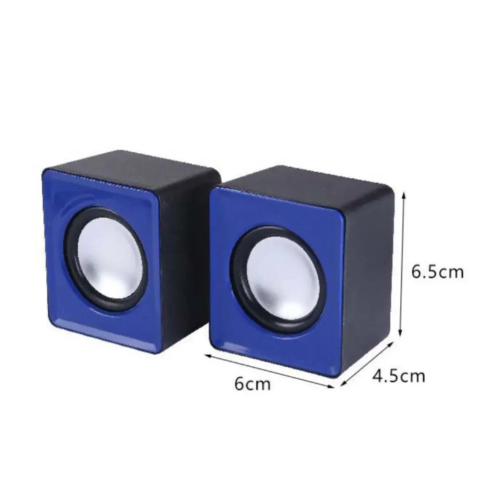 

1 Pairs Computer Speakers Wired Bass Stereo Subwoofer Speaker For Laptop Smartphones Desktop Computer Players