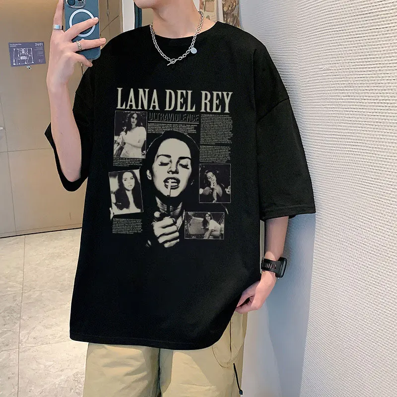 Singer Lana Del Rey T Shirt Ultraviolence Music Album T-shirt Men Women Hip Hop Vintage Short Sleeve T Shirts Gothic Tees Male
Singer Lana Del Rey T Shirt Ultraviolence Music Album T-shirt Men Women Hip Hop Vintage Short Sleeve T Shirts Gothic Tees Male