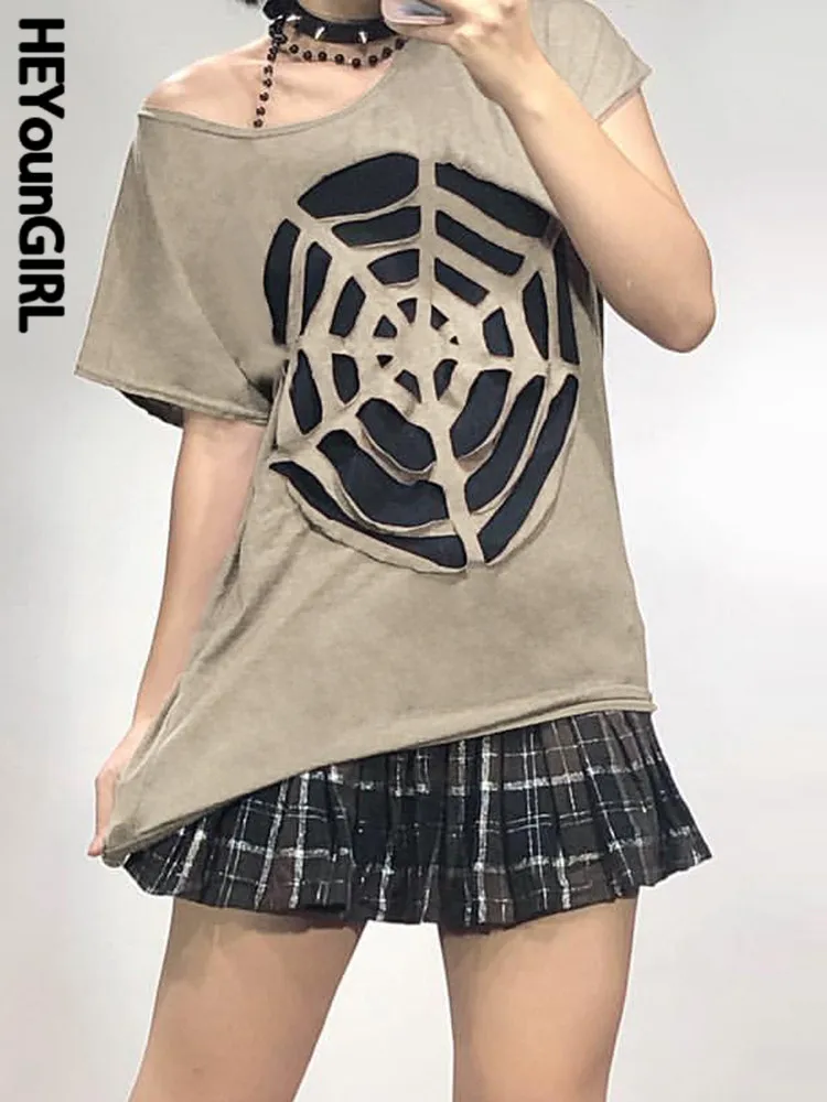 HEYounGIRL лоскутный разрез Harajuku широкая футболка Повседневная Женская косый воротник короткий рукав свободная Корейская футболка Y2K шикарные ...
HEYounGIRL лоскутный разрез Harajuku широкая футболка Повседневная Женская косый воротник короткий рукав свободная Корейская футболка Y2K шикарные ...