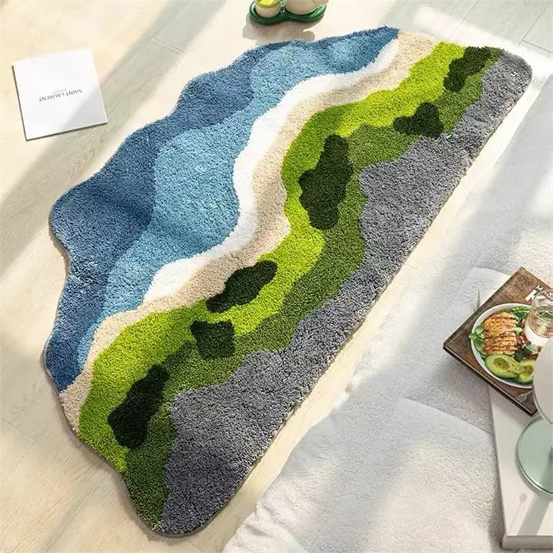 Nordic green plants, moss bedroom bedside blanket special-shaped room lnon-slip plush carpet bathroom water absorption rug
Nordic green plants, moss bedroom bedside blanket special-shaped room lnon-slip plush carpet bathroom water absorption rug